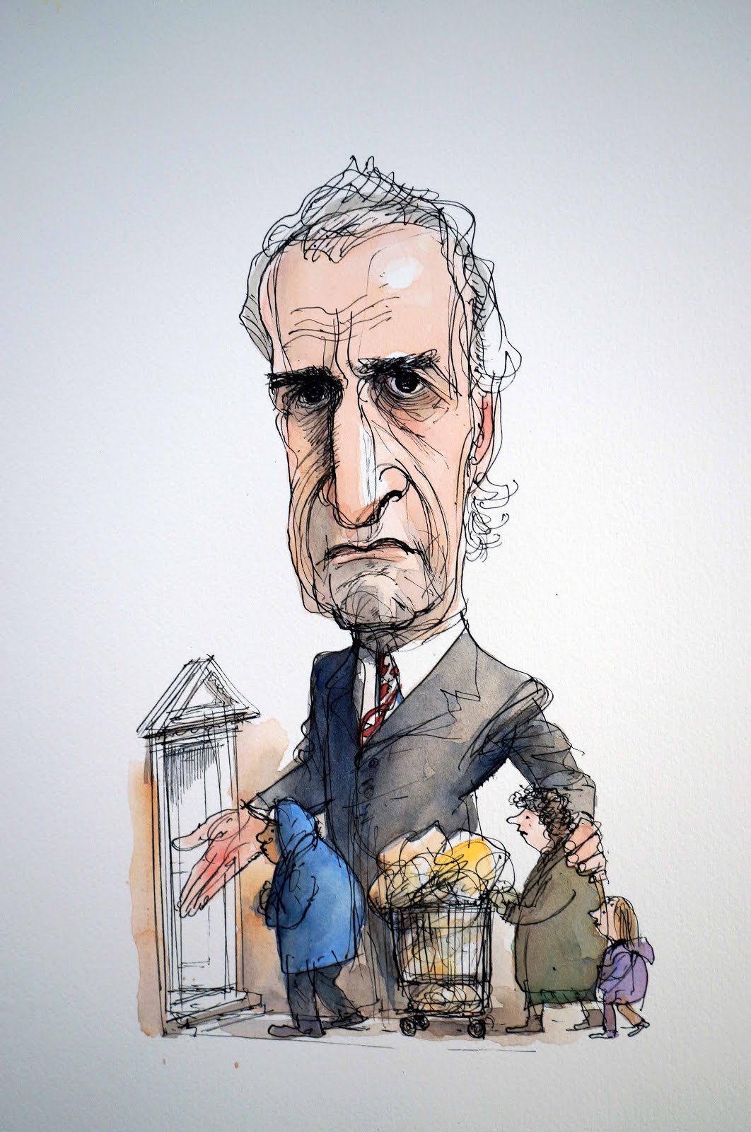 1062x1600 Cul De Sac Your Old Usnwr Caricature For Today - Caricature Watercolor