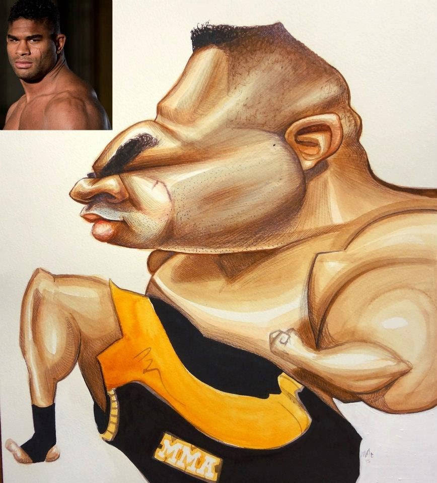 868x960 Alistair Overeem Caricature - Caricature Watercolor