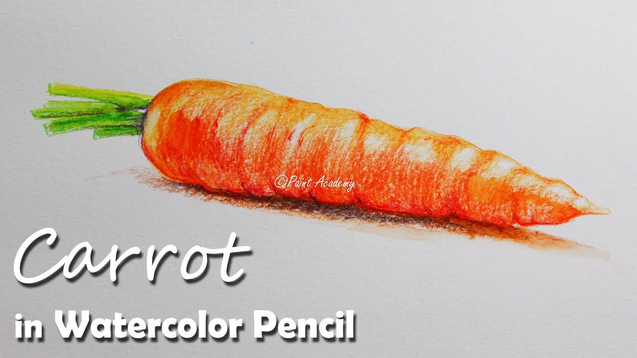 1280x720 How To Paint A Carrot In Watercolor Pencil - Carrot Watercolor