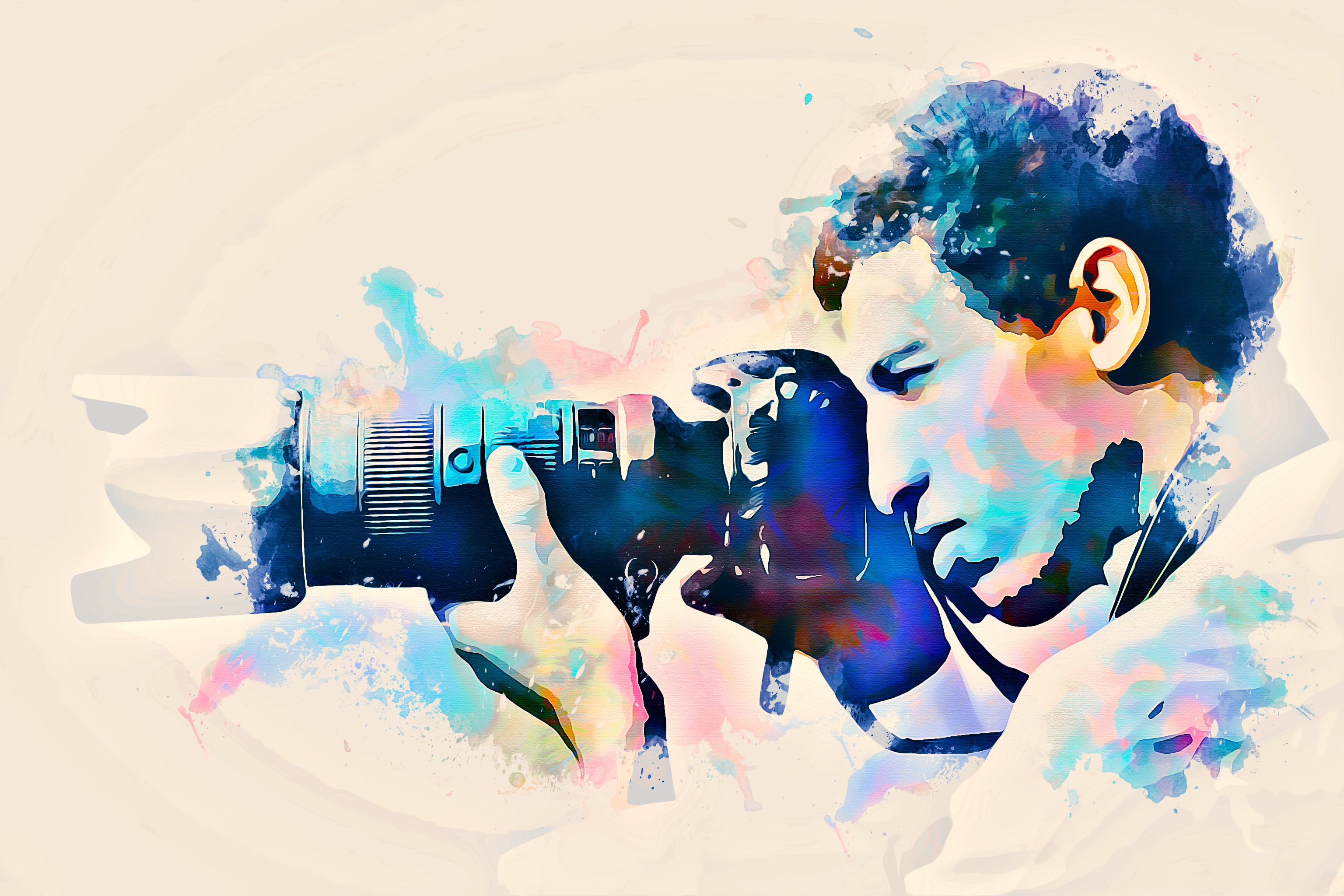 3072x2048 Watercolor Cartoon Painting Action By Kitket Graphicriver - Cartoon Watercolor