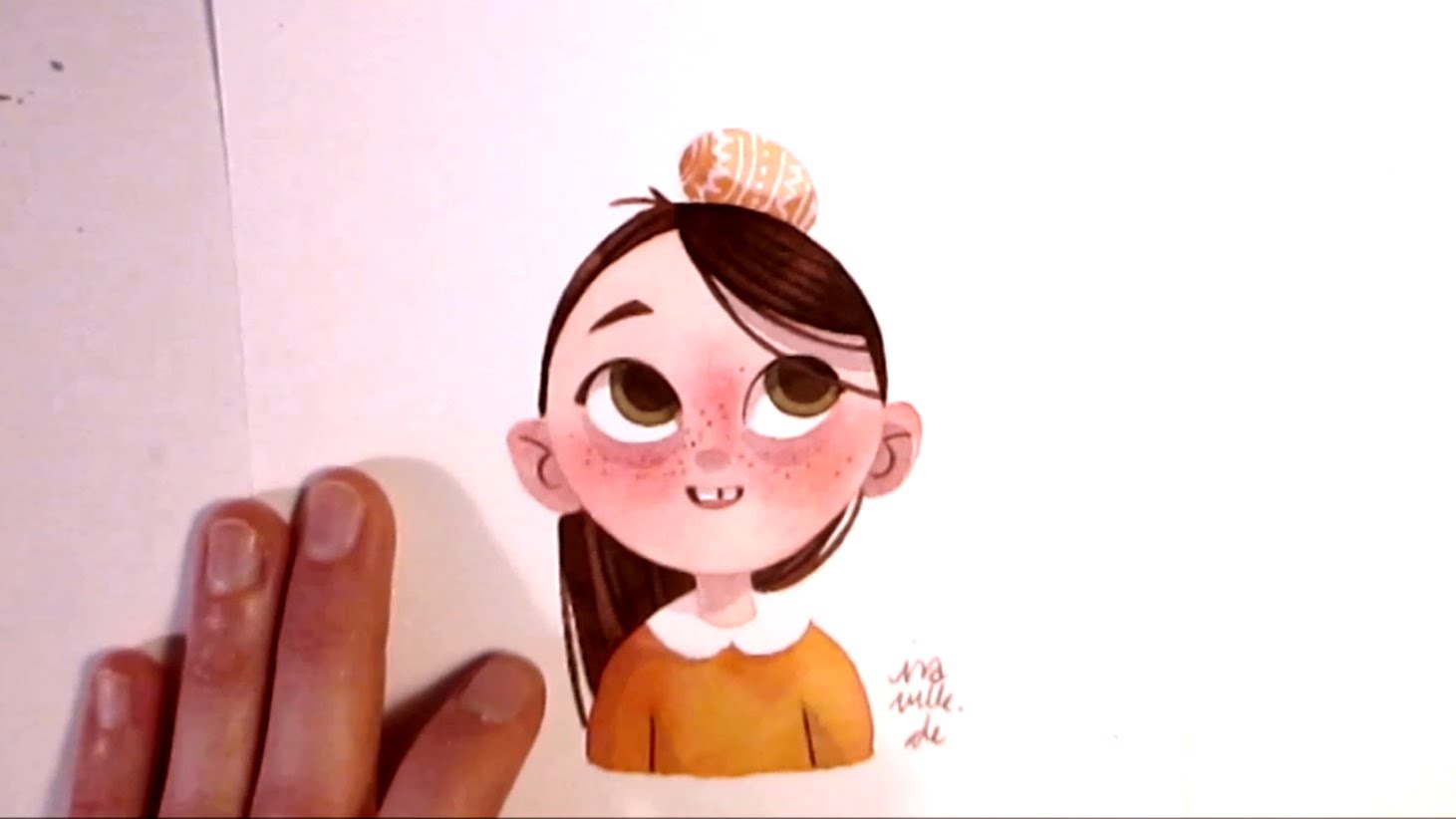 1461x822 Character Watercolor Illustration Experimenting With Simple Shapes - Cartoon Watercolor