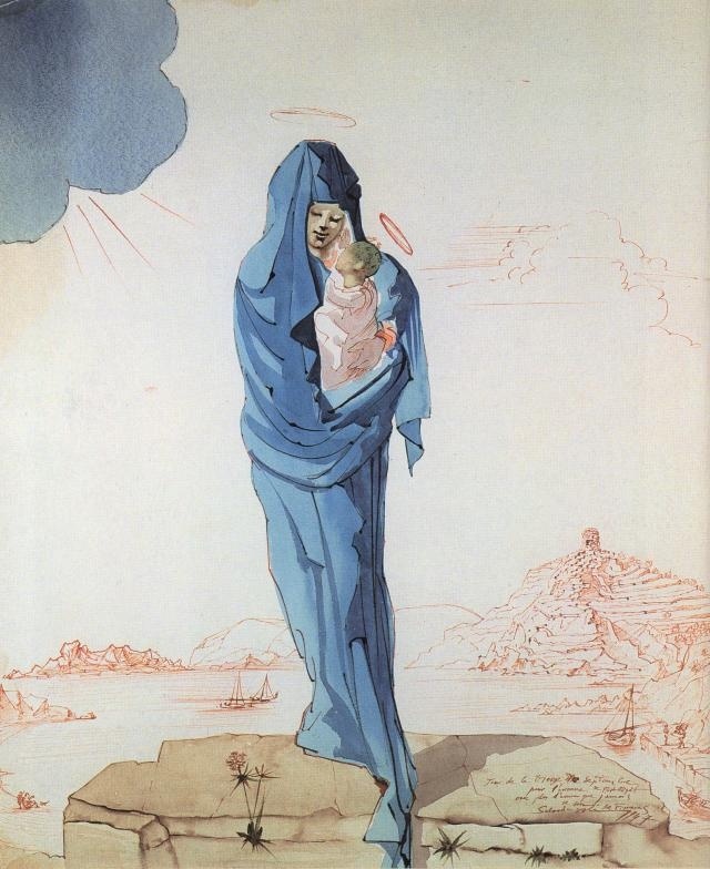 640x784 Best Catholic Imaging Madonna Dali Virgin Images On Designspiration - Catholic Watercolor