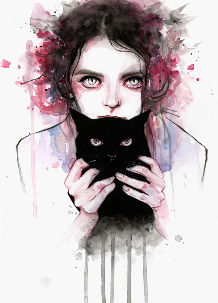 720x1000 Catwoman By Tomasz On @ Arte - Catwoman Watercolor