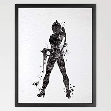 355x355 Dignovel Studios 13x19 Catwoman Inspired Watercolor - Catwoman Watercolor