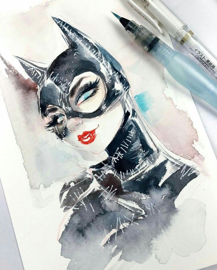 720x895 Catwoman - Catwoman Watercolor