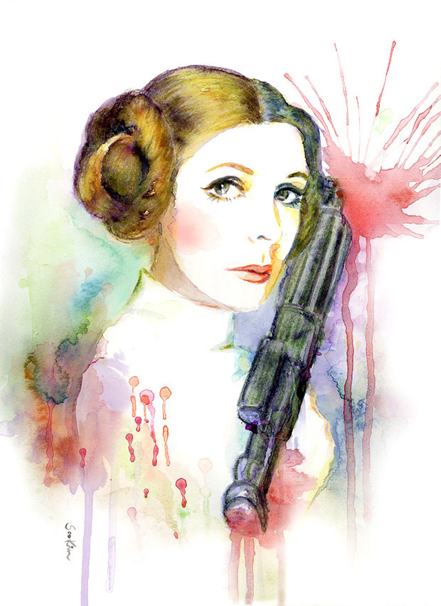 620x851 Design Stack A Blog About Art, Design And Architecture Celebrity - Celebrity Watercolor Portraits