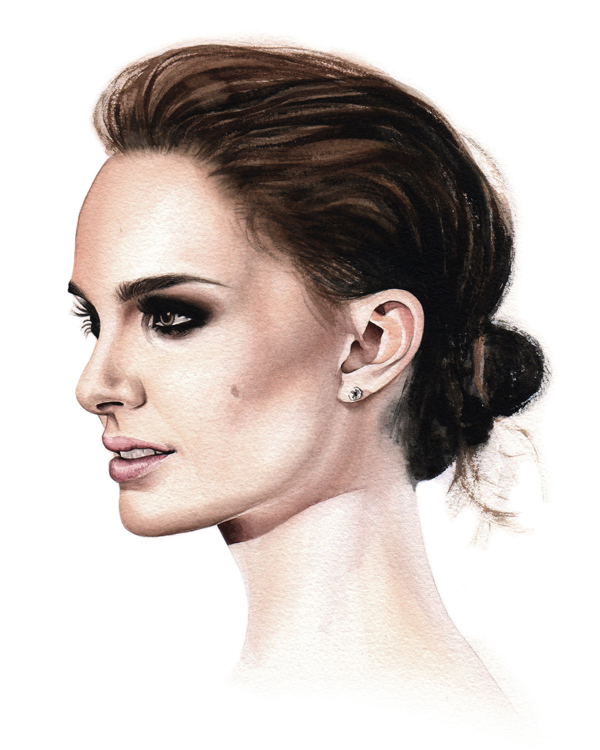 600x750 Hollywood Actresses Are Depicted In Breathtakingly Life Like - Celebrity Watercolor Portraits