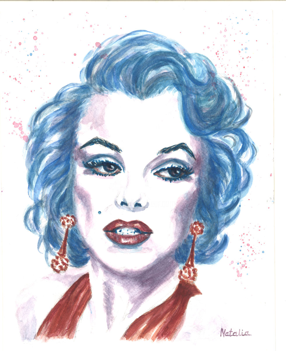 980x1200 Marilyn (Natalia Woro) - Celebrity Watercolor Portraits