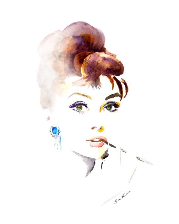 570x713 Soo Kim - Celebrity Watercolor Portraits