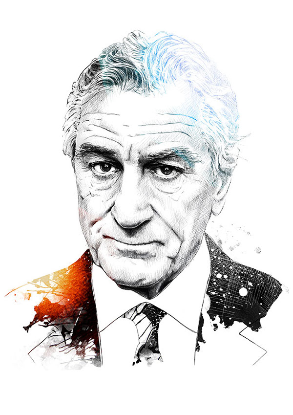 600x849 A Hand Drawn Series Of Celebrity Portraits By Sergio Ingravalle - Celebrity Watercolor Portraits