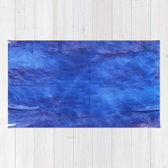 700x700 Cerulean Blue Abstract Watercolor Rug By Genrus Society6 - Cerulean Blue Watercolor