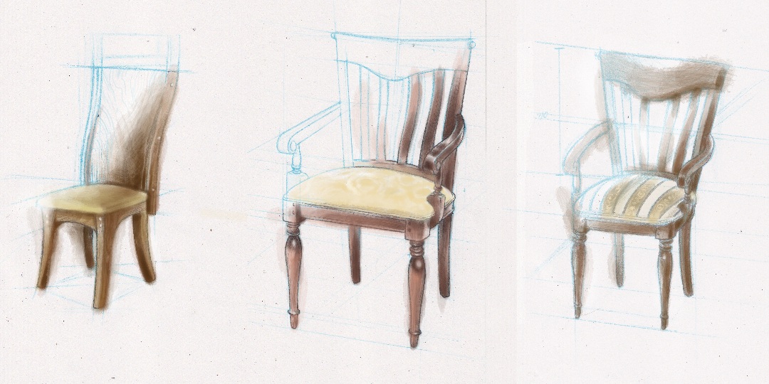 1080x540 Logan Faerber Illustrator Chairs Designs - Chair Watercolor