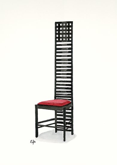 391x550 The Hill House Chair - Chair Watercolor