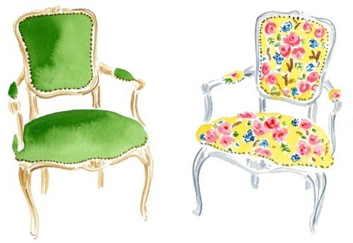 500x344 Watercolor Wednesdays Chair Makeover - Chair Watercolor