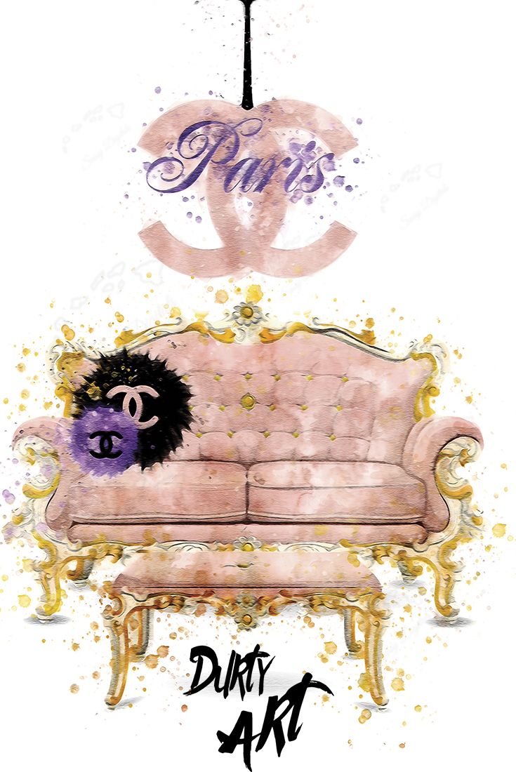 735x1100 Chanel Home Watercolor Illustration - Chanel Watercolor