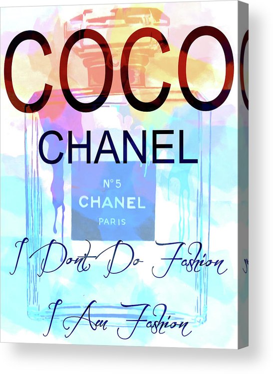 547x750 Coco Chanel Watercolor Quote Acrylic Print By Dan Sproul - Chanel Watercolor