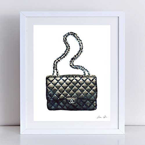 500x500 Chanel Bag Print Chanel Handbag Art Coco Chanel - Chanel Watercolor
