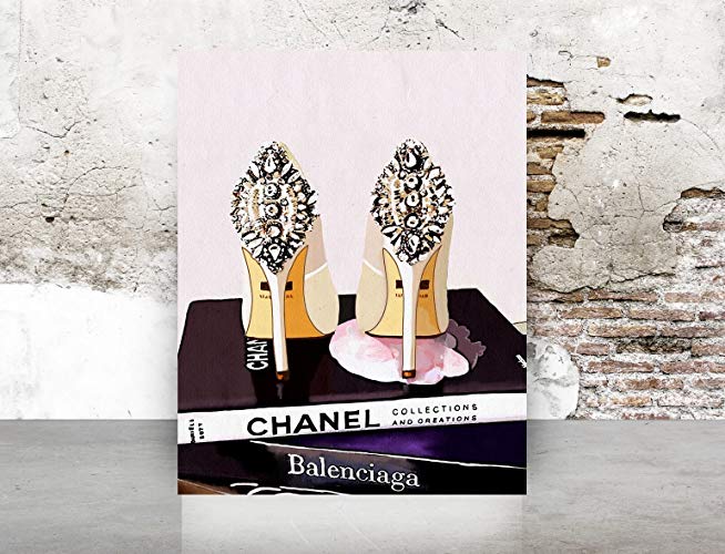 654x500 Wall Art Poster Print - Chanel Watercolor