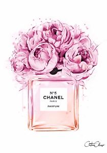 210x300 Art Print Poster Canvas Watercolor Chanel (5) Ebay - Chanel Watercolor