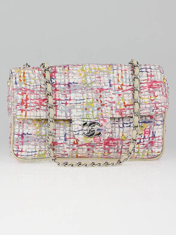 600x800 Chanel Limited Edition Watercolor Canvas Clover Small Flap Bag - Chanel Watercolor Bag