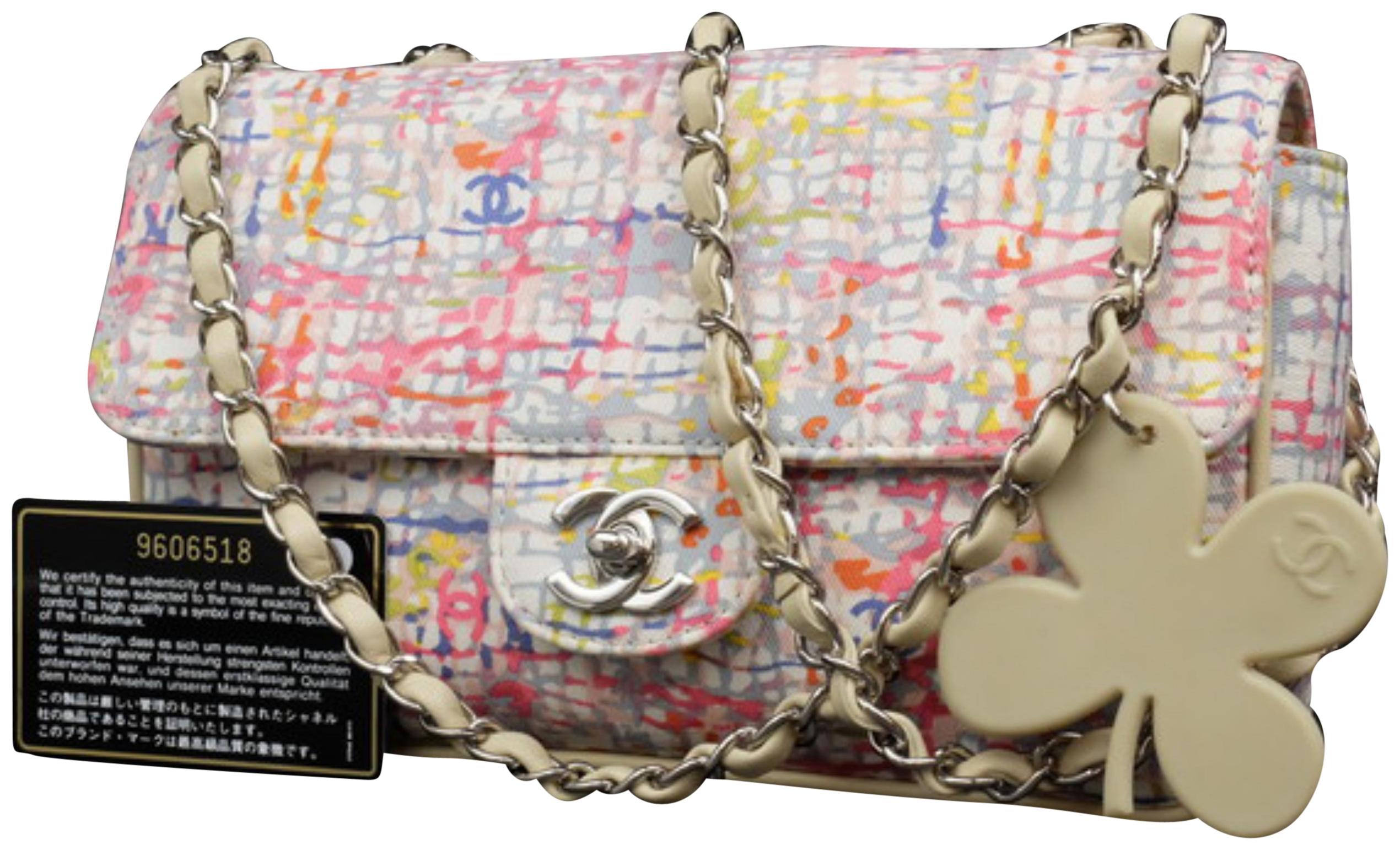 2540x1541 Chanel Limited Edition Watercolor Clover Charm Flap 226033 - Chanel Watercolor Bag