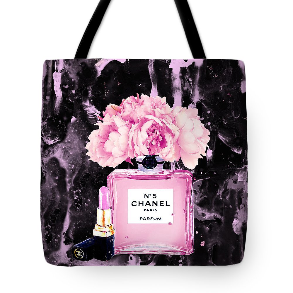 1000x1000 Chanel Print Chanel Poster Chanel Peony Flower Black Watercolor - Chanel Watercolor Bag