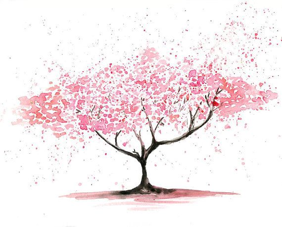 570x459 Elephant Original Watercolor Painting 10x8inch Watercolor Lt3 - Cherry Blossom Tree Watercolor