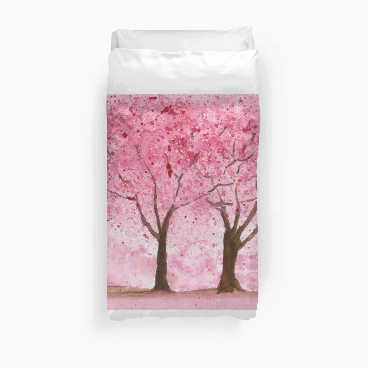 1200x1200 Cherry Trees. Watercolor Painting Art Print Fine Art Print From - Cherry Tree Watercolor