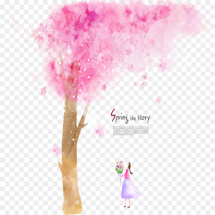 900x900 Download Watercolor Painting Cherry Blossom Illustration Dream - Cherry Tree Watercolor