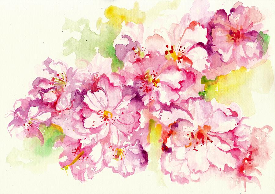 900x634 Sakura - Cherry Tree Watercolor