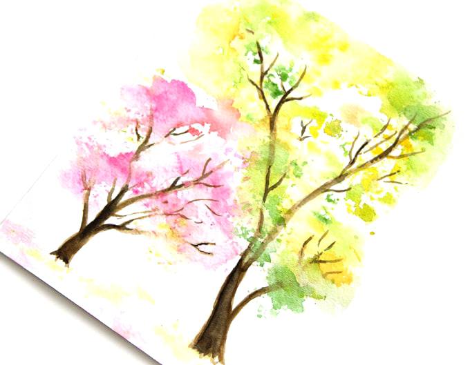 680x529 Tree Watercolor A Simple Subtitles Birch Tutorial Littlelookbook - Cherry Tree Watercolor