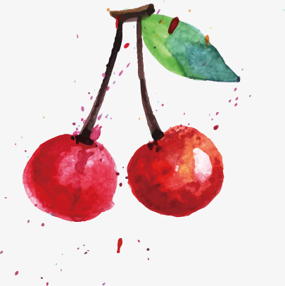 405x406 Drawing The Right Amount Of Cherries, Watercolor Style, Cherry - Cherry Watercolor