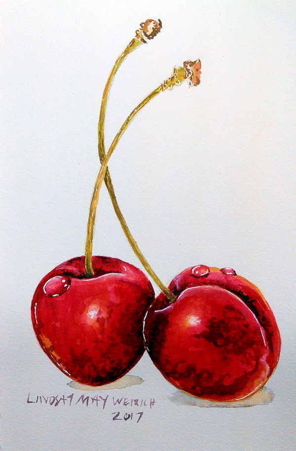 600x914 Live! Realistic Cherries In Watercolor 1230pm Et The Frugal - Cherry Watercolor