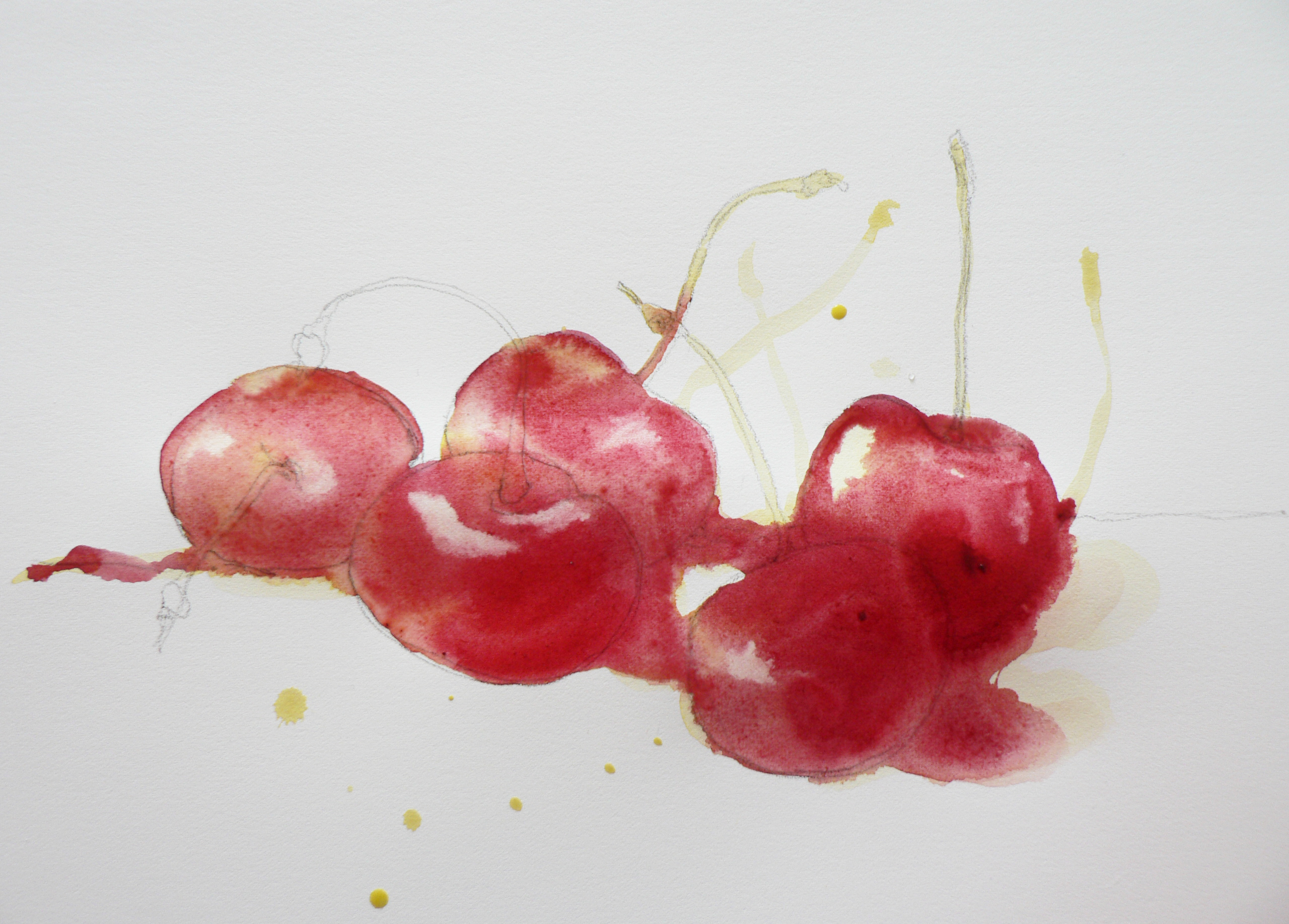 2560x1835 Painting Cherries In Watercolour Step By Step Demo Alison - Cherry Watercolor