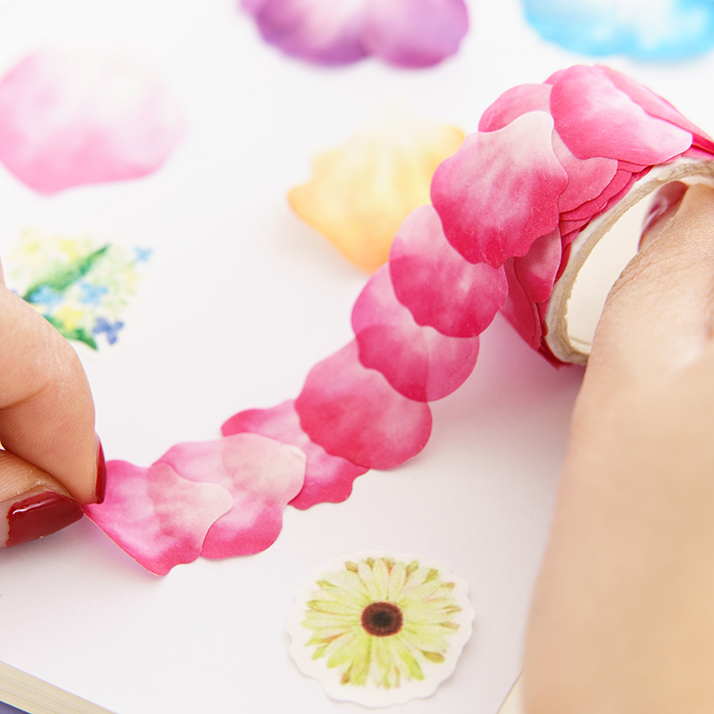 800x800 Usd 8.07] Japanese Watercolor Cherry And Paper Tape Color Single - Cherry Watercolor