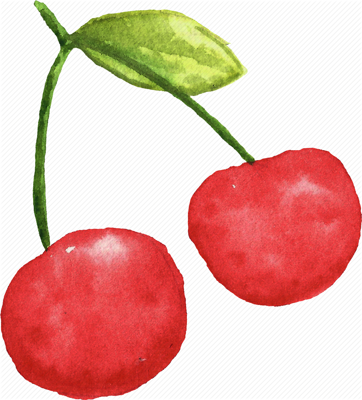 1416x1562 Cherry, Cuisine, Food, Fruit, Fruits, Watercolor, Watercolors Icon - Cherry Watercolor
