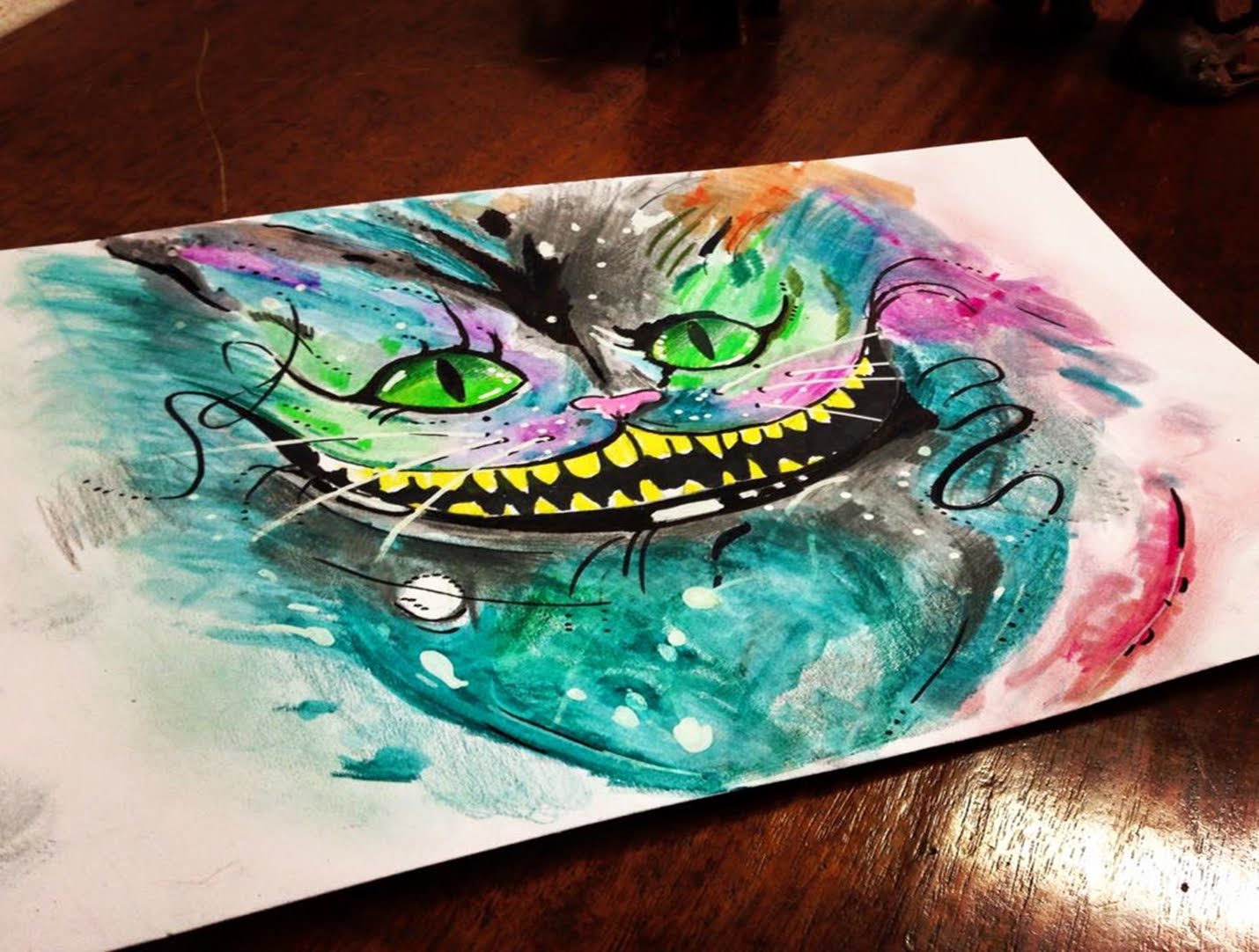 1430x1082 Cheshire Cat Alice In Wonderland (Speed Drawing ) - Cheshire Cat Watercolor