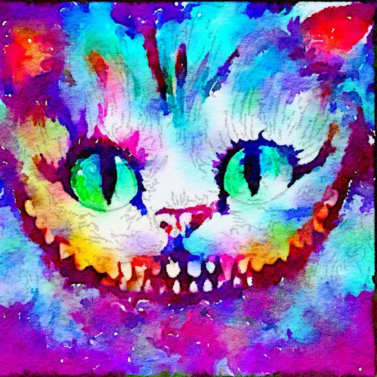 550x550 Cheshire Cat Duvet Cover By Melanieellatassone Society6 - Cheshire Cat Watercolor