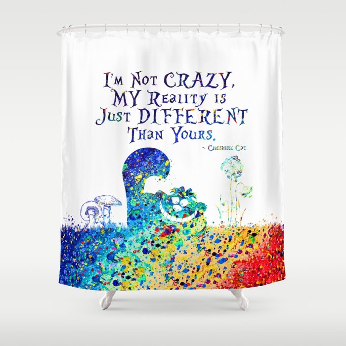 700x700 Cheshire Cat Watercolor Shower Curtain By Shayitwithlove Society6 - Cheshire Cat Watercolor