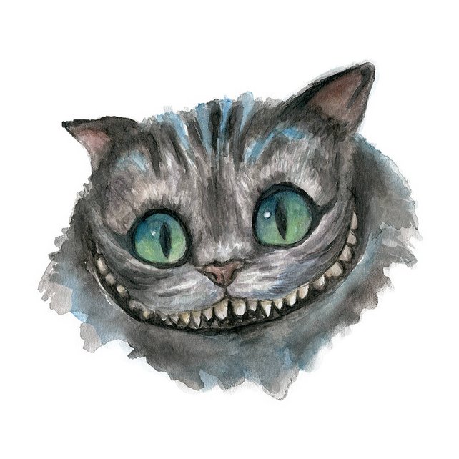 642x642 Disney Alice In Wonderland Cheshire Cat Watercolor Poster Etsy - Cheshire Cat Watercolor