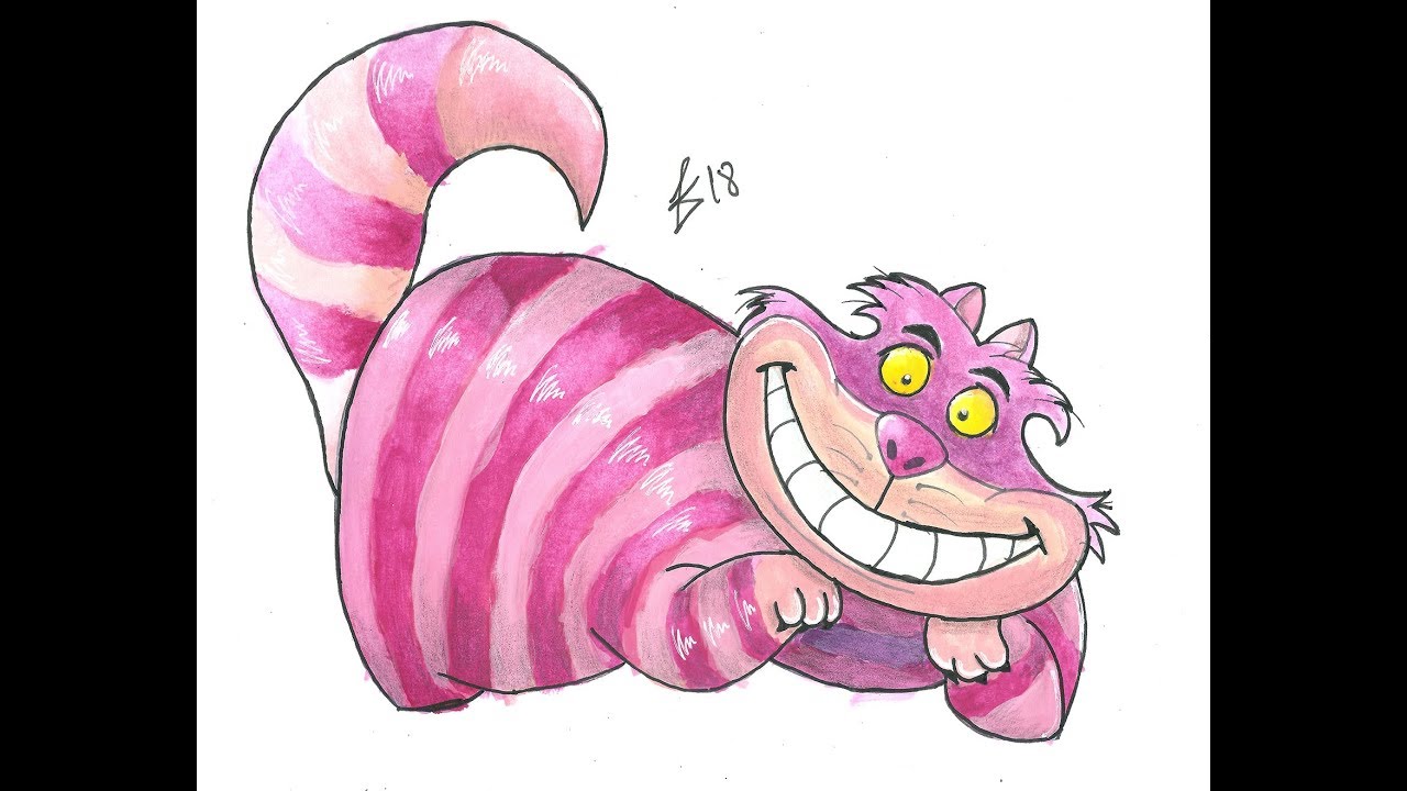 1280x720 Speed Draw Cheshire Cat (Watercolor) - Cheshire Cat Watercolor