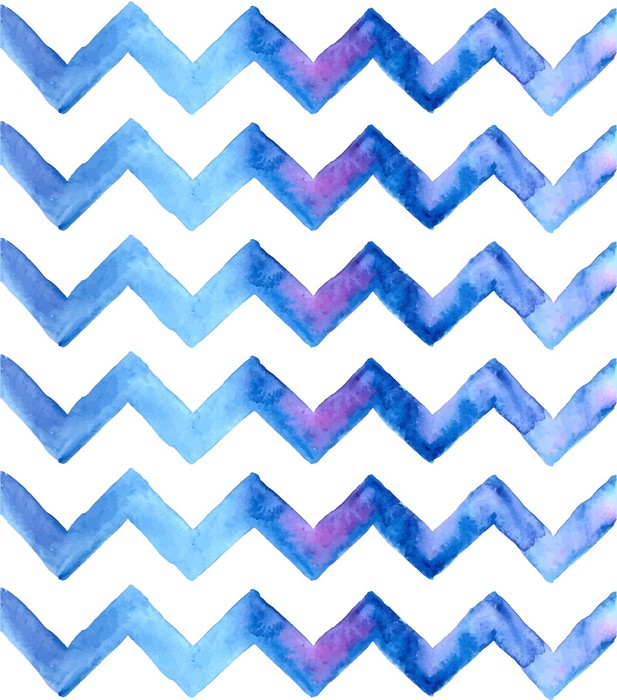 617x700 Chevron Watercolor Blue Background Wall Mural We Live - Chevron Watercolor