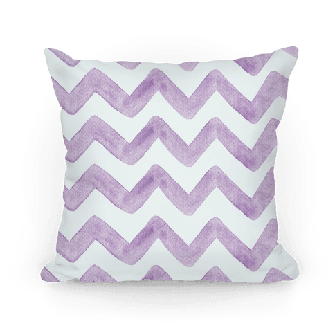 484x484 Purple Watercolor Chevron Pattern Throw Pillow Lookhuman - Chevron Watercolor