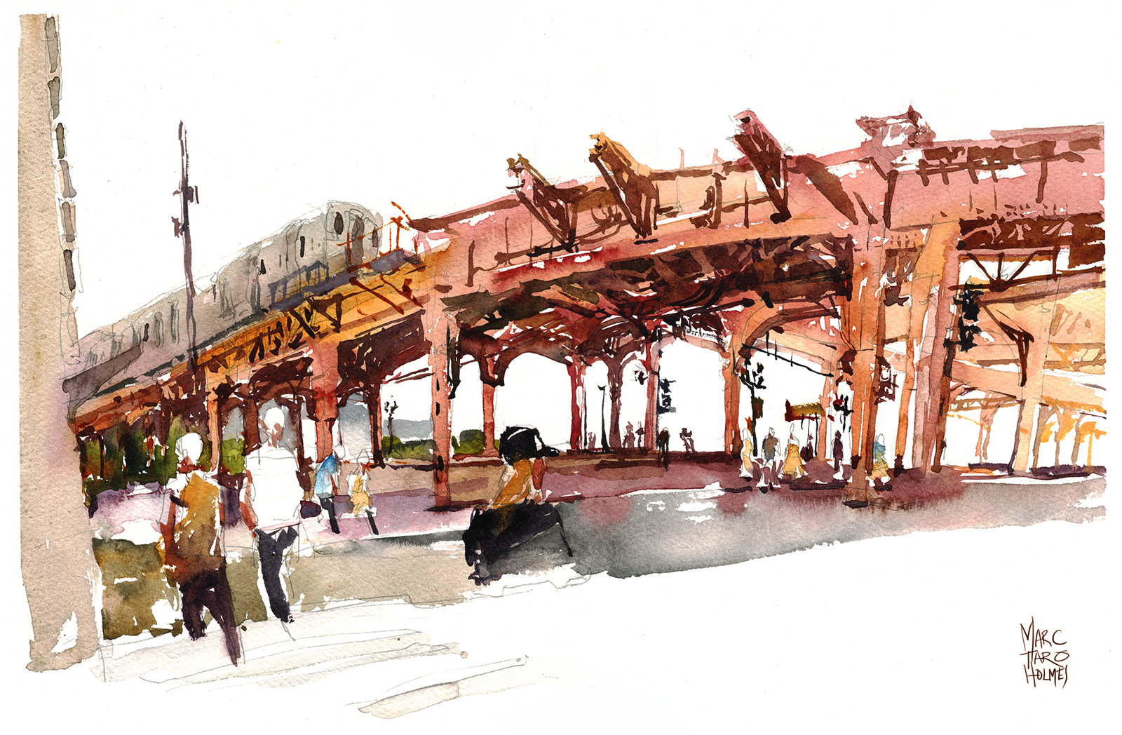 1600x1048 Chicago The Daily Sketches Citizen Sketcher - Chicago Watercolor