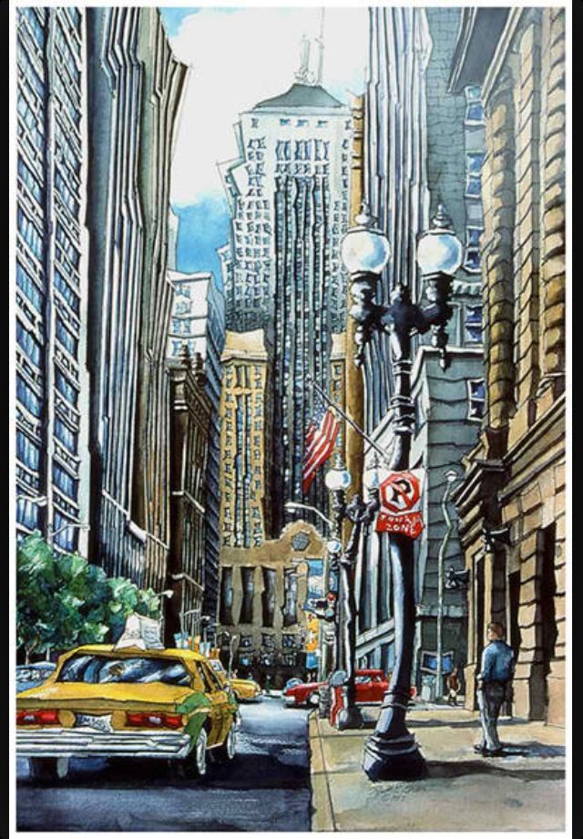 640x920 Chicago Watercolor Chicago Chicago And Watercolor - Chicago Watercolor