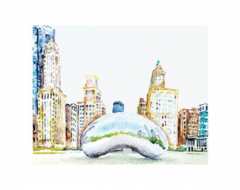 340x270 Etsy Your Place To Buy And Sell All Things Handmade - Chicago Watercolor
