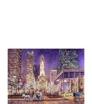 300x340 Chicago Paintings - Chicago Watercolor