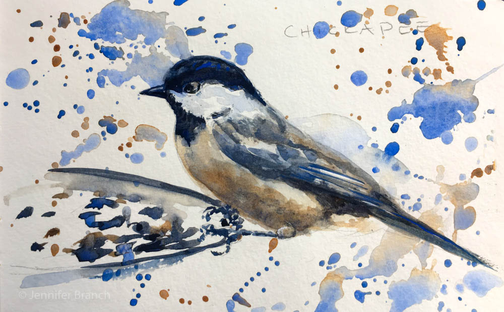 1000x619 Backyard Bird Sketch, Chickadee Watercolor Painting Tutorial - Chickadee Watercolor Painting