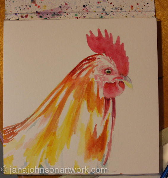 Chicken Watercolor Paintings at PaintingValley.com | Explore collection ...