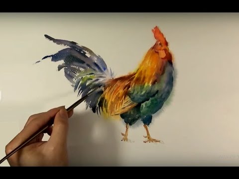 480x360 Watercolor Animals Painting Chicken Paint - Chicken Watercolor Paintings